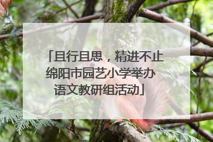 且行且思，精进不止 绵阳市园艺小学举办语文教研组活动