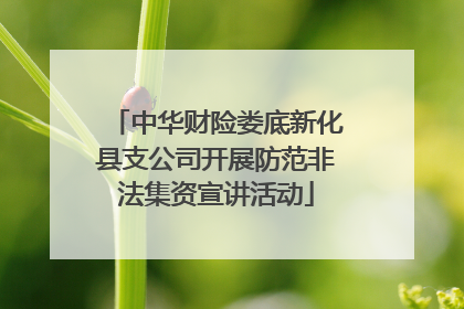 中华财险娄底新化县支公司开展防范非法集资宣讲活动