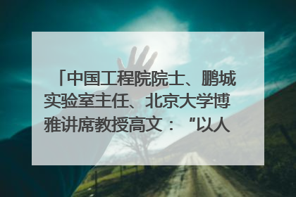 中国工程院院士、鹏城实验室主任、北京大学博雅讲席教授高文：“以人为本 智能向善” 推动文化与科技相生相促｜聚焦2025文化强国建设高峰论坛