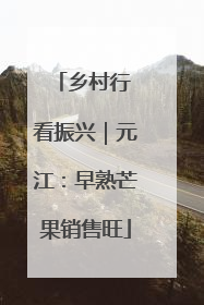 乡村行 看振兴｜元江：早熟芒果销售旺