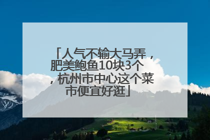 人气不输大马弄，肥美鲍鱼10块3个，杭州市中心这个菜市便宜好逛