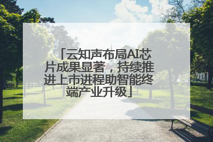 云知声布局AI芯片成果显著，持续推进上市进程助智能终端产业升级
