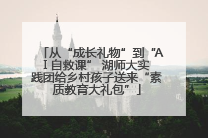 从“成长礼物”到“AI 自救课” 湖师大实践团给乡村孩子送来“素质教育大礼包”