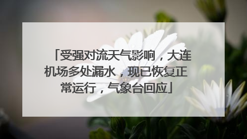 受强对流天气影响，大连机场多处漏水，现已恢复正常运行，气象台回应
