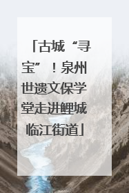 古城“寻宝”！泉州世遗文保学堂走进鲤城临江街道
