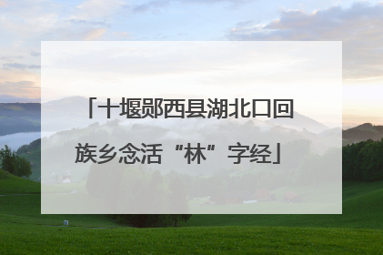 十堰郧西县湖北口回族乡念活“林”字经