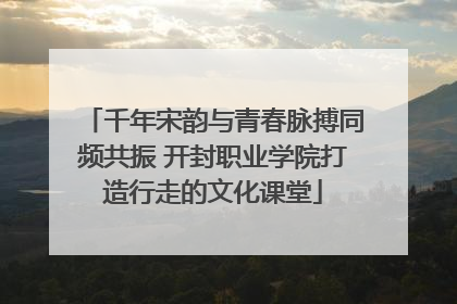 千年宋韵与青春脉搏同频共振 开封职业学院打造行走的文化课堂