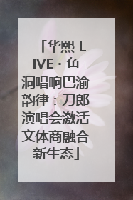 华熙 LIVE・鱼洞唱响巴渝韵律：刀郎演唱会激活文体商融合新生态