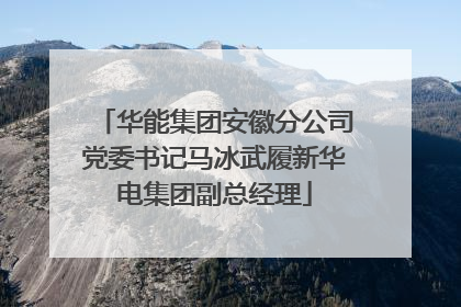 华能集团安徽分公司党委书记马冰武履新华电集团副总经理