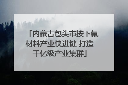 内蒙古包头市按下氟材料产业快进键 打造千亿级产业集群