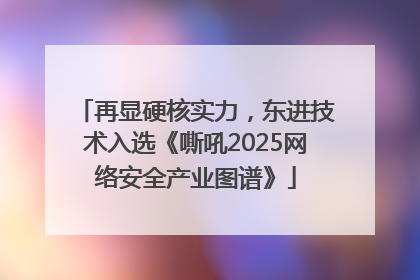 再显硬核实力，东进技术入选《嘶吼2025网络安全产业图谱》