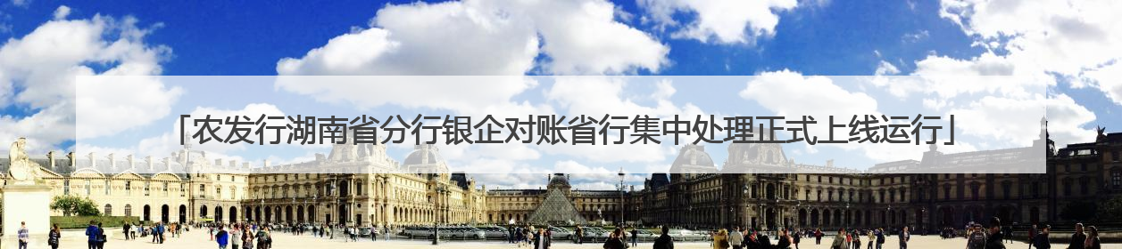 农发行湖南省分行银企对账省行集中处理正式上线运行