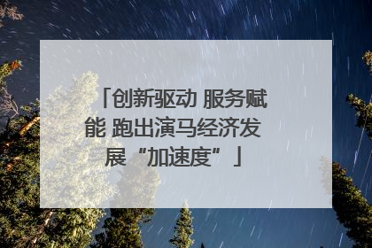 创新驱动 服务赋能 跑出演马经济发展“加速度”