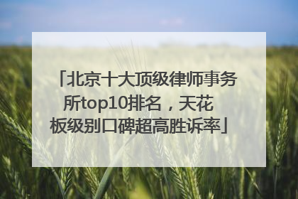 北京十大顶级律师事务所top10排名，天花板级别口碑超高胜诉率