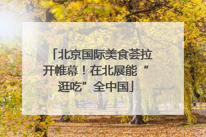 北京国际美食荟拉开帷幕！在北展能“逛吃”全中国