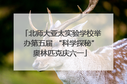 北师大亚太实验学校举办第五届 “科学探秘” 奥林匹克庆六一