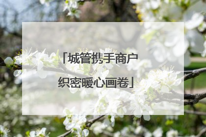 城管携手商户 织密暖心画卷