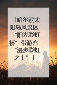 哈尔滨太阳岛风景区“阳光彩虹桥”带游客“漫步彩虹之上”