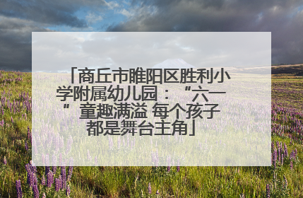 商丘市睢阳区胜利小学附属幼儿园：“六一”童趣满溢 每个孩子都是舞台主角