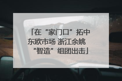 在“家门口”拓中东欧市场 浙江余姚“智造”组团出击
