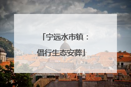 宁远水市镇：倡行生态安葬
