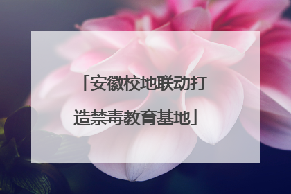 安徽校地联动打造禁毒教育基地