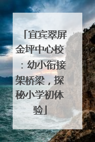 宜宾翠屏金坪中心校：幼小衔接架桥梁，探秘小学初体验