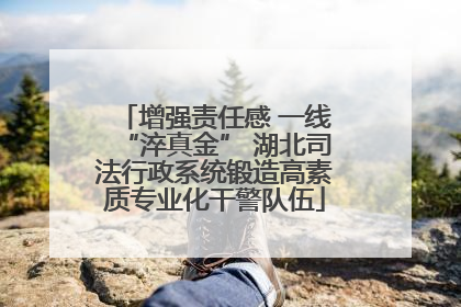 增强责任感 一线“淬真金” 湖北司法行政系统锻造高素质专业化干警队伍