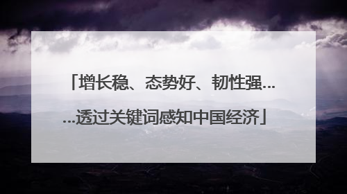 增长稳、态势好、韧性强……透过关键词感知中国经济
