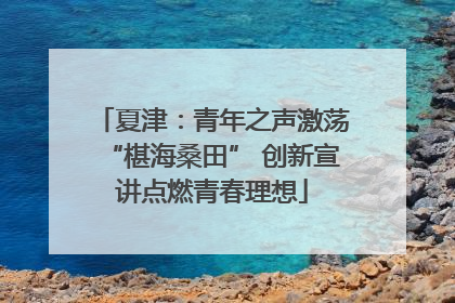 夏津：青年之声激荡“椹海桑田” 创新宣讲点燃青春理想