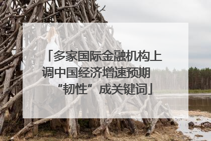 多家国际金融机构上调中国经济增速预期 “韧性”成关键词