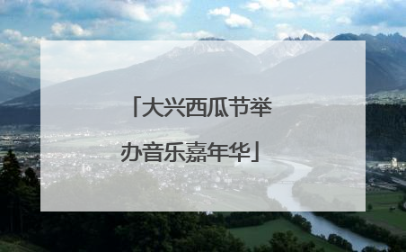 大兴西瓜节举办音乐嘉年华