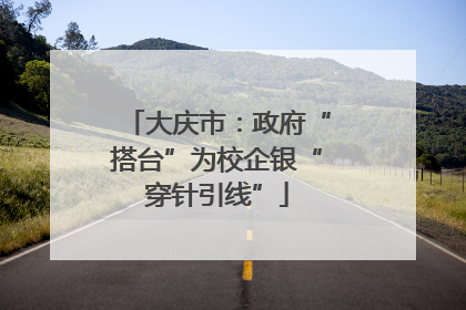 大庆市：政府“搭台”为校企银“穿针引线”
