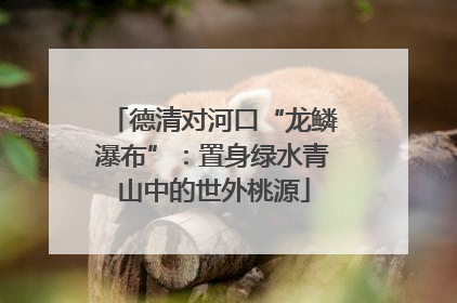 德清对河口“龙鳞瀑布”：置身绿水青山中的世外桃源