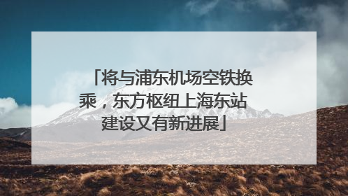 将与浦东机场空铁换乘，东方枢纽上海东站建设又有新进展