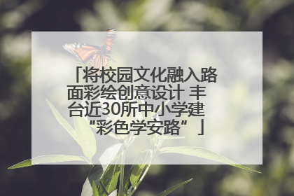 将校园文化融入路面彩绘创意设计 丰台近30所中小学建“彩色学安路”