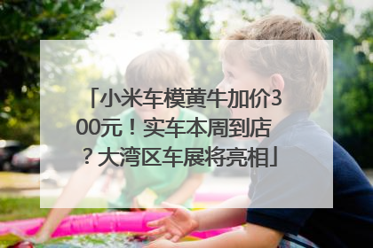 小米车模黄牛加价300元！实车本周到店？大湾区车展将亮相