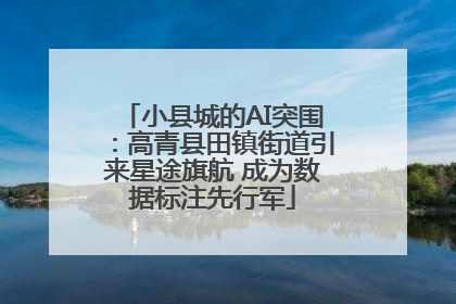 小县城的AI突围：高青县田镇街道引来星途旗航 成为数据标注先行军
