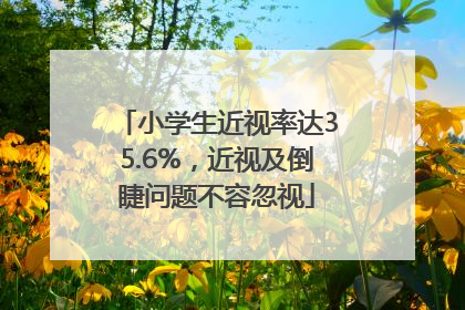 小学生近视率达35.6%，近视及倒睫问题不容忽视
