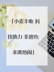 小麦丰收 科技助力 非遗也来凑热闹