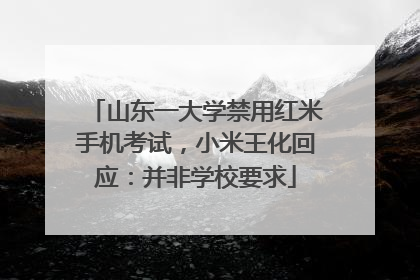 山东一大学禁用红米手机考试，小米王化回应：并非学校要求