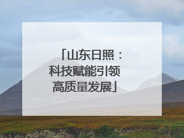 山东日照：科技赋能引领高质量发展