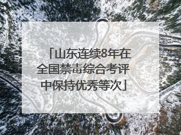 山东连续8年在全国禁毒综合考评中保持优秀等次