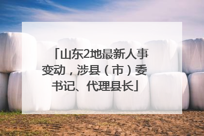 山东2地最新人事变动，涉县（市）委书记、代理县长