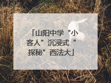 山阳中学“小客人”沉浸式“探秘”西法大