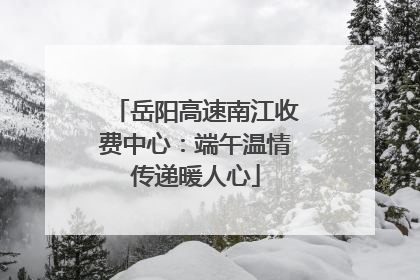 岳阳高速南江收费中心：端午温情传递暖人心