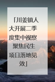 川姜镇人大开展二季度集中视察 聚焦民生项目落地见效