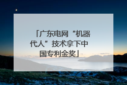 广东电网“机器代人”技术拿下中国专利金奖