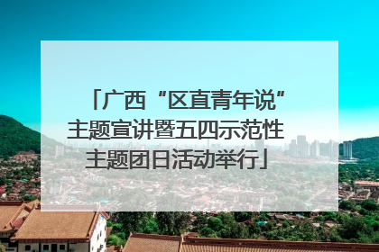 广西“区直青年说”主题宣讲暨五四示范性主题团日活动举行