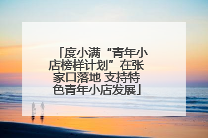 度小满“青年小店榜样计划”在张家口落地 支持特色青年小店发展